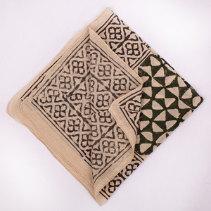 Cotton Geometric Pattern Bandana <b>Square</b> <b>Scarf</b> Multifunctional Casual Wear Four Seasons Unisex Style - Product Image 5