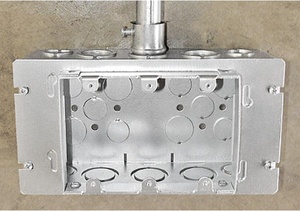 1-gang nề Outlet hộp <span class=keywords><strong>MBD</strong></span>-<span class=keywords><strong>1K</strong></span> cetl được liệt kê 3.75 "x 2" x 3.5 "mạ kẽm thép IP54 & IP65 bảo vệ 21 cu. in. Kim loại - Product Image 4