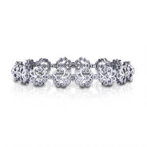 Bracelet en or 14 carats à motif floral - Product Image 1