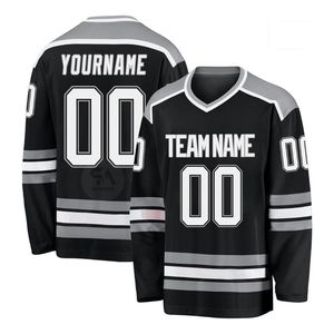 Premium Quality Brown Yellow Striped Ice Hockey Jersey Breathable Quick Dry Long Sleeve <b>Athletic</b> Team Performance Apparel Shirt - Product Image 5