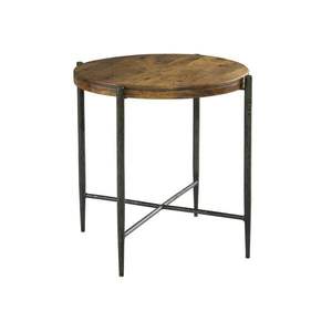 Table d'appoint en fer avec plateau en bois, idéale pour les petits appartements, pour des coins élégants et une vie pratique - Product Image 5