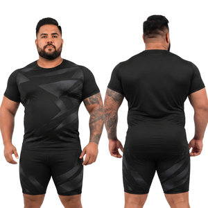 Ensemble de short de compression et t-shirt à manches courtes pour homme, imprimé personnalisé, grande taille, pour yoga et sport - Product Image 6