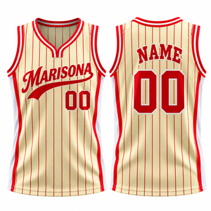 Camiseta de Baloncesto Retro Vintage Personalizada, 100% Poliéster, Malla Transpirable, Sin Mangas, Cuello en V, Impresión Sublimada, para Equipos, OEM, ODM, Venta al Por Mayor, Talla XL - Product Image 1