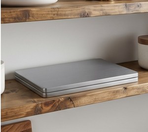 Planche à découper rectangulaire en acier inoxydable de qualité supérieure, finition brossée - Product Image 3