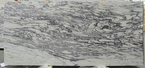 แผ่นหินอ่อนสีขาวหรูหรา Calacatta Viola หินหลอดเลือดดำไม้ธรรมชาติสำหรับเคาน์เตอร์ห้องครัวห้องน้ำบันไดกลางแจ้งอเนกประสงค์