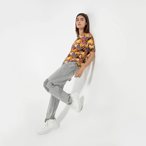 T-shirts pour femmes en gros, col rond, confortables, décontractés, à manches courtes, personnalisables, imprimés, couleur unie - Product Image 6