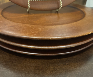 Al por mayor: Plato base de madera para boda, vajilla marrón, diseño clásico pulido hecho a mano, platos clásicos marrones - Product Image 6