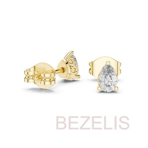 Pendientes de Diamantes Cultivados en Laboratorio HPHT, Corte Pera, Oro Amarillo, Joyería Clásica para Mujer, para Cumpleaños y Fiestas - Product Image 4