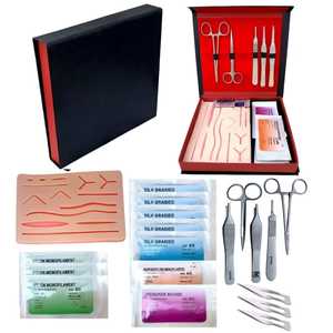 Kit complet de pratique de suture Salaar Industry pour étudiants en médecine, vétérinaires, infirmières - Guides de suture en acier HD durables, garantie 5 ans - Product Image 1