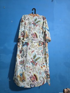 Robe Kimono d'été en Coton pour Femme, Imprimé Floral, Col en V, Confortable, Vêtement de Nuit, Peignoir Indien Fait Main pour Demoiselle d'honneur, Cache-maillot de Plage - Product Image 4