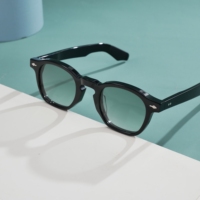 Vente en gros d'usine, lunettes de soleil classiques rétro, logo de marque personnalisé, monture en acétate de haute qualité, lunettes de soleil rondes vintage, prix de gros