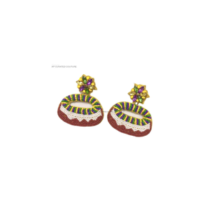 Pendientes de Aro Hechos a Mano con Cuentas de Cristal para Navidad, Pendientes de Moda Personalizados con Cuentas, Pendientes de Cuentas Hechos a Mano Personalizados - Product Image 2