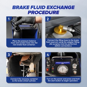Mrcartool Upgraded <b>F106</b> Brake Fluid Exchanger Pressure-Based Fluid Exchange with 9 Adapters Adjustable Working Pressure - Product Image 6