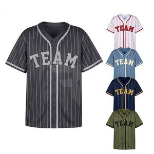 เสื้อเบสบอลแบบมืออาชีพสั่งทำพิเศษ ติดกระดุมด้านหน้า ผ้าระบายอากาศได้ดี ชุดยูนิฟอร์มทีมสำหรับการแข่งขันลีกและสโมสร - Product Image 1