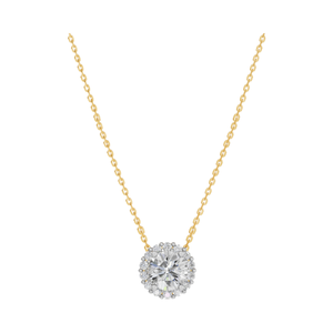 สร้อยเพชร14K สีเหลืองทองสำหรับผู้หญิงเหมาะสำหรับเป็นของขวัญในงานแต่งงานงานห้องปฏิบัติการ1.28cts โตขึ้นความคมชัดของ EF - Product Image 1