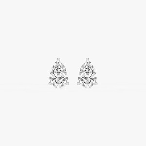 Éblouissantes boucles d'oreilles en or massif 14 carats avec diamants de laboratoire pour femmes, solitaires taille poire, pour mariage et soirée, bijoux de luxe haut de gamme - Product Image 3