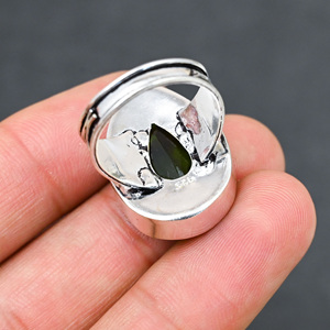 Bagues en argent 925 de luxe avec pierres précieuses pour les fêtes - Product Image 3