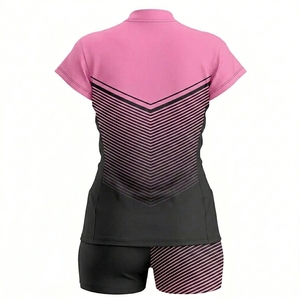 Tenues de volley-ball unisexes personnalisées imprimées, ensembles de maillots sublimés à manches courtes, grandes tailles, toutes les couleurs - Product Image 2