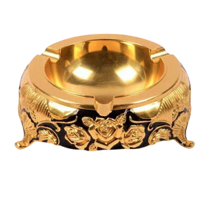 Cendrier à cigares en métal au design classique, de couleur noire de la plus haute qualité, cendrier rond pour fumeurs, au prix le plus bas en promotion - Product Image 4