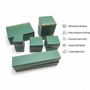 Elegantes Cajas de Joyería Portátiles de Papel Kraft |   Empaque de Regalo de Cartón con Laminación Mate, Grabado en Relieve y Recubrimiento UV Estético - Product Image 5