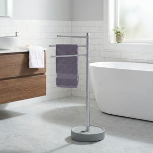 Toalleros de baño independientes de calidad OEM, Base de mármol moderna con peso ecológico, almacenamiento de hierro fundido, calentador de muebles, hoteles de Taiwán - Product Image 1