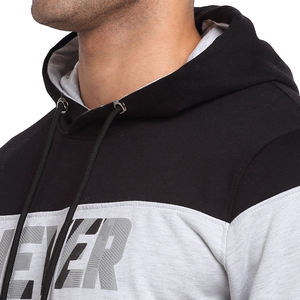 Conjunto Deportivo Negro con Capucha para Hombre, con Eslogan 'Never Give Up', Sudadera de Manga Larga y Pantalones, Material de Algodón Transpirable - Product Image 5