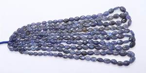 Perles ovales lisses en Tanzanite naturelle AAA 5x7-7x10 MM, perles ovales en pierre précieuse Tanzanite, 16 pouces, perles en Tanzanite bleu violet naturel - Product Image 2