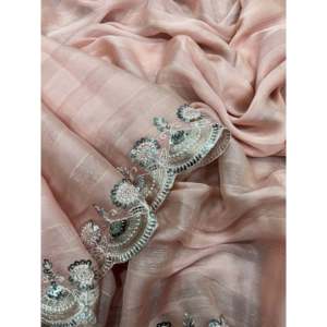 ผ้าซิฟฟอนทำมือสำหรับงานปาร์ตี้  ตกแต่งด้วยงานปักเลื่อมและงานปักลาย - Product Image 2