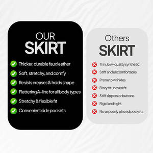 Mini-jupe en similicuir pour femme avec boutons en cristal, taille haute, coupe ajustée, jupe courte avec short intégré - Product Image 6