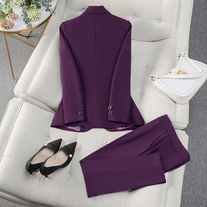 Business Suits for Women Fashion Slim Pants and <b>Blazer</b> <b>Set</b> Ladies Suits Office Wear Formal Suit - Product Image 2