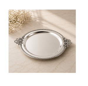 Plateau de service pour thé et café au design fabuleux en acier inoxydable couleur argent pour fournisseur en gros - Product Image 4