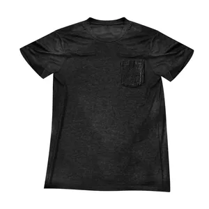 Camiseta de Lona Transpirable con Cuello Redondo, 100% Algodón, 200 Gramos, Corte Regular, Personalizada de Fábrica, de Alta Calidad para Hombre, Venta al Por Mayor - Product Image 5