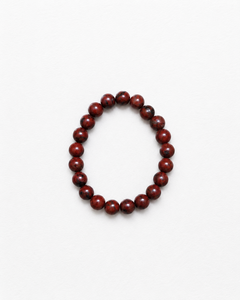 Classic Wooden <b>Beaded</b> <b>Bracelet</b> Red Jasper Natural Stone Unisex Fashion Jewelry - Product Image 3