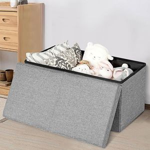 30 Inch Foldable <b>Storage</b> Ottoman <b>with</b> Lift-Top Feature for <b>Stools</b> & Ottomans <b>Storage</b> - Product Image 2