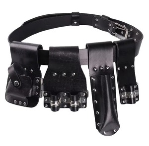 Leather <b>Tool</b> <b>Belt</b> with Multiple Pockets and <b>Tool</b> Holders for Spanners Hammer and Tape Measure - Product Image 4