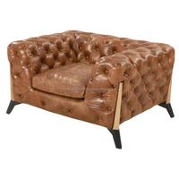 Fauteuil à bascule Chesterfield moderne en cuir, une place, capitonné, convertible, pour chambre, salon, hôtel, authentique, modèle 2026