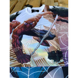 Camiseta Personalizada de Spiderman para Hombre, Impresa a Medida, 275 GSM, Ligera, 100% Poliéster, Unisex, Manga Corta, Corte Regular, Transpirable - Product Image 3