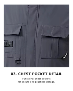 Chaqueta de Trabajo Elástica de Nailon con Detalle de Cuello Jacquard |   Marca Coreana MARK MK-1532 OEM/ODM - Product Image 6