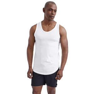Camiseta Deportiva Unisex Personalizada de Algodón y Spandex, Transpirable, de Secado Rápido, Tejido Sólido, para Fisicoculturismo - Product Image 1