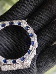 Loista Jewels – Lunette de montre de luxe en acier inoxydable octogonale, sertie de cristaux étincelants, cadre de protection personnalisé style Hip Hop, modèle homme - Product Image 4