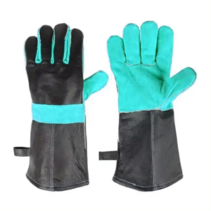 Guantes de Trabajo de Seguridad Industrial de Cuero Vacuno con Palma de Cuero Dividido y Dorso y Puño de Cuero Granulado, para Soldadura TIG - Product Image 3