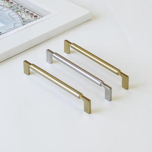Hot Selling Modern Brushed <b>Gold</b> Zinc Alloy Hardware Materials Cabinet Handles <b>Pulls</b> for Kitchen Cupboards Bathroom Vanity Dining - Product Image 1