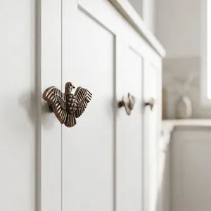 Cast Iron Eagle Bird Cabinet <b>Knob</b> Modern Design Hotel Furniture Hardware Durable Eco-Friendly Antirust High Quality Rajvasant - Product Image 1