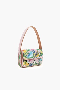 New Beaded Shoulder Bag <b>Pink</b> Floral <b>Purse</b> with Embroidery Women Party Handbag Evening Tote Wholesale Lightweight Handbags - Product Image 1