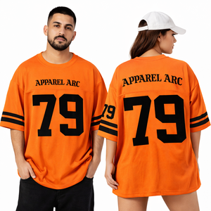 Vente en gros de t-shirts de sport unisexes surdimensionnés en jersey mesh personnalisés, streetwear personnalisé, fournisseur américain - Product Image 1