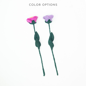 ช่อดอกไม้แอนีโมนทำมือจากผ้าสักหลาด ดอกไม้ประดิษฐ์ขายส่งจำนวนมาก ดอกไม้ขนสัตว์ ตกแต่งบ้าน งานแต่งงาน งานรับปริญญา อีสเตอร์ - Product Image 2