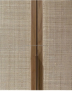Tapis en rotin noir tressé perforé, motif personnalisable, matériau de revêtement pour meubles et décoration intérieure, durée de vie de 10 ans, garde au sec - Product Image 3