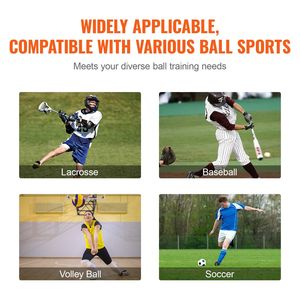 Schermo di allenamento pieghevole nero 3x8 Ft angolo regolabile Lacrosse rimbalzo indietro muro di ritorno Softball per la pratica all'aperto - Product Image 6