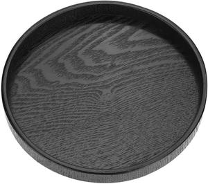 Bandeja de Servir Multiusos de Madera Maciza, Bandeja Grande Decorativa para Té, Café y Desayuno en Color Negro - Product Image 1