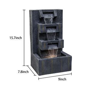 Fuente de Agua de Mesa de 15.7 Pulgadas con Luz LED para Decoración de Oficina y Hogar - Product Image 5